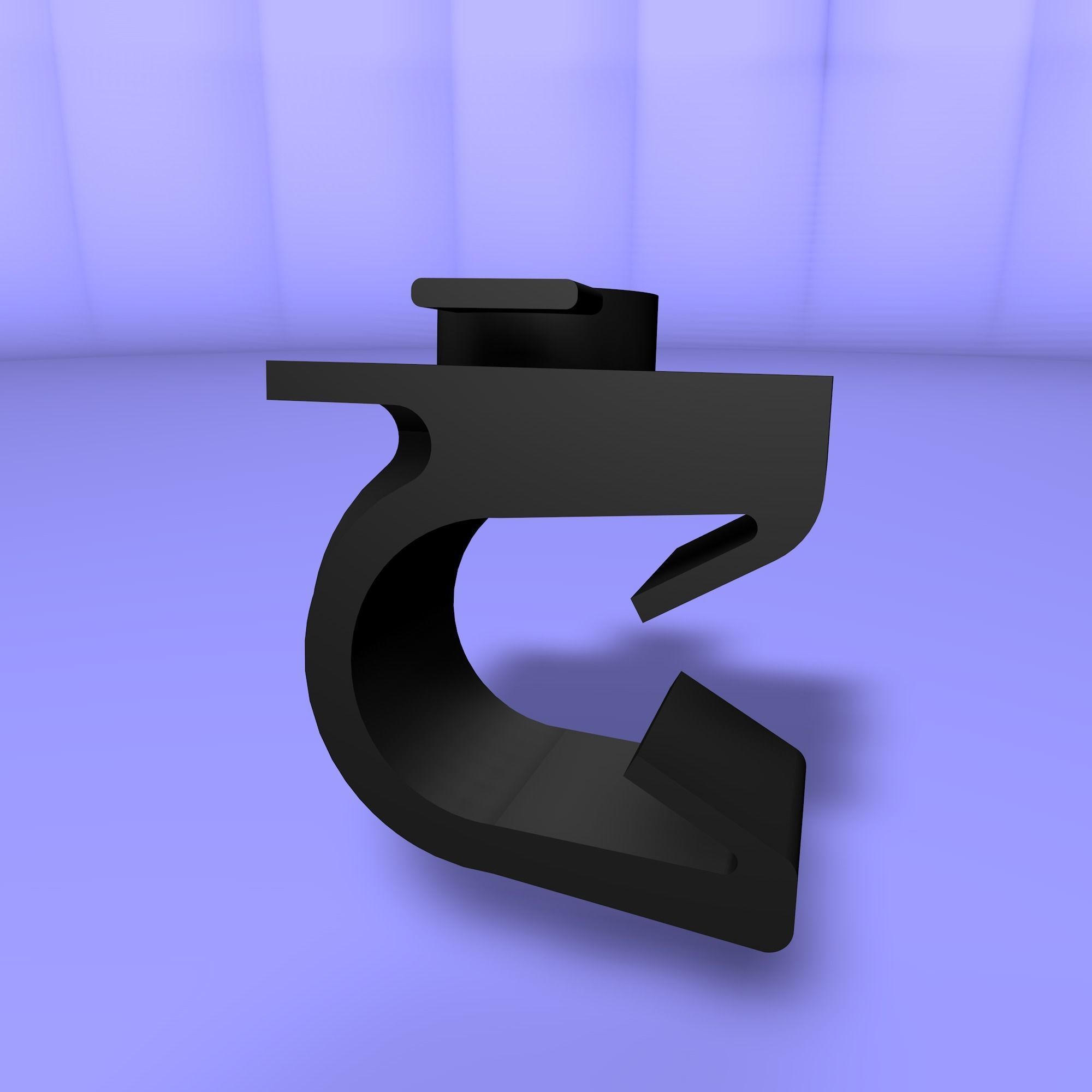 Twist and lock clip Low-poly 3D model_21