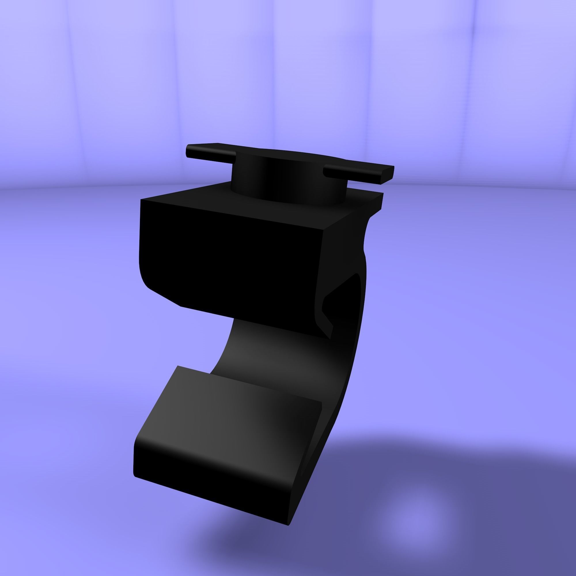 Twist and lock clip Low-poly 3D model_23