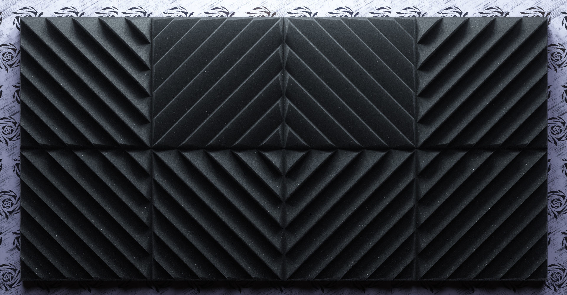 Acoustic Panels Kitbash Pack Low-poly 3D model_21