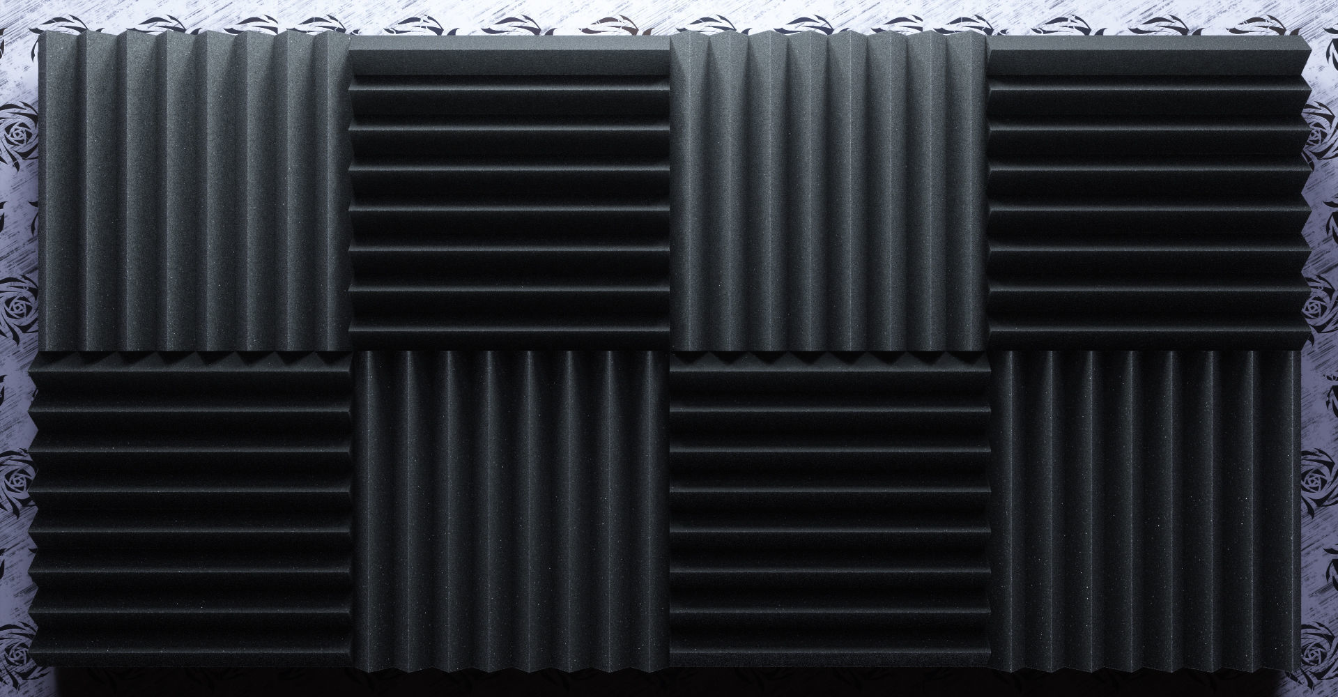 Acoustic Panels Kitbash Pack Low-poly 3D model_20