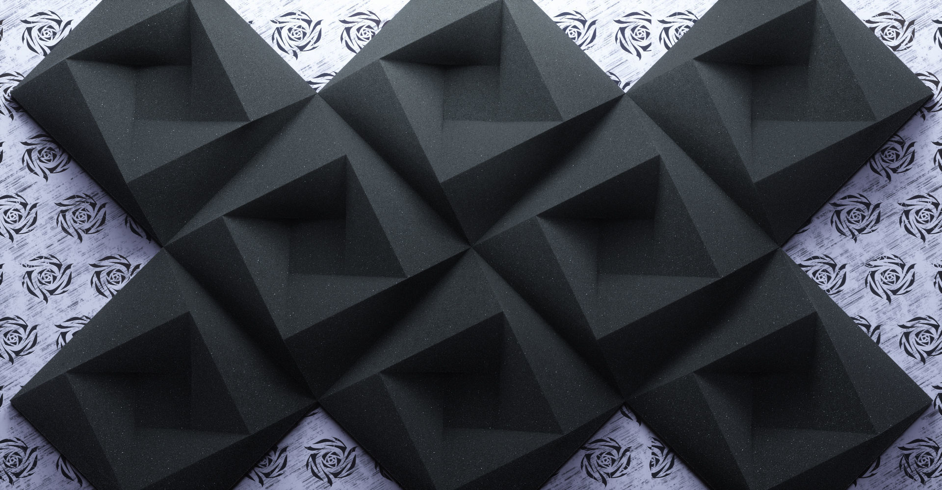 Acoustic Panels Kitbash Pack Low-poly 3D model_25