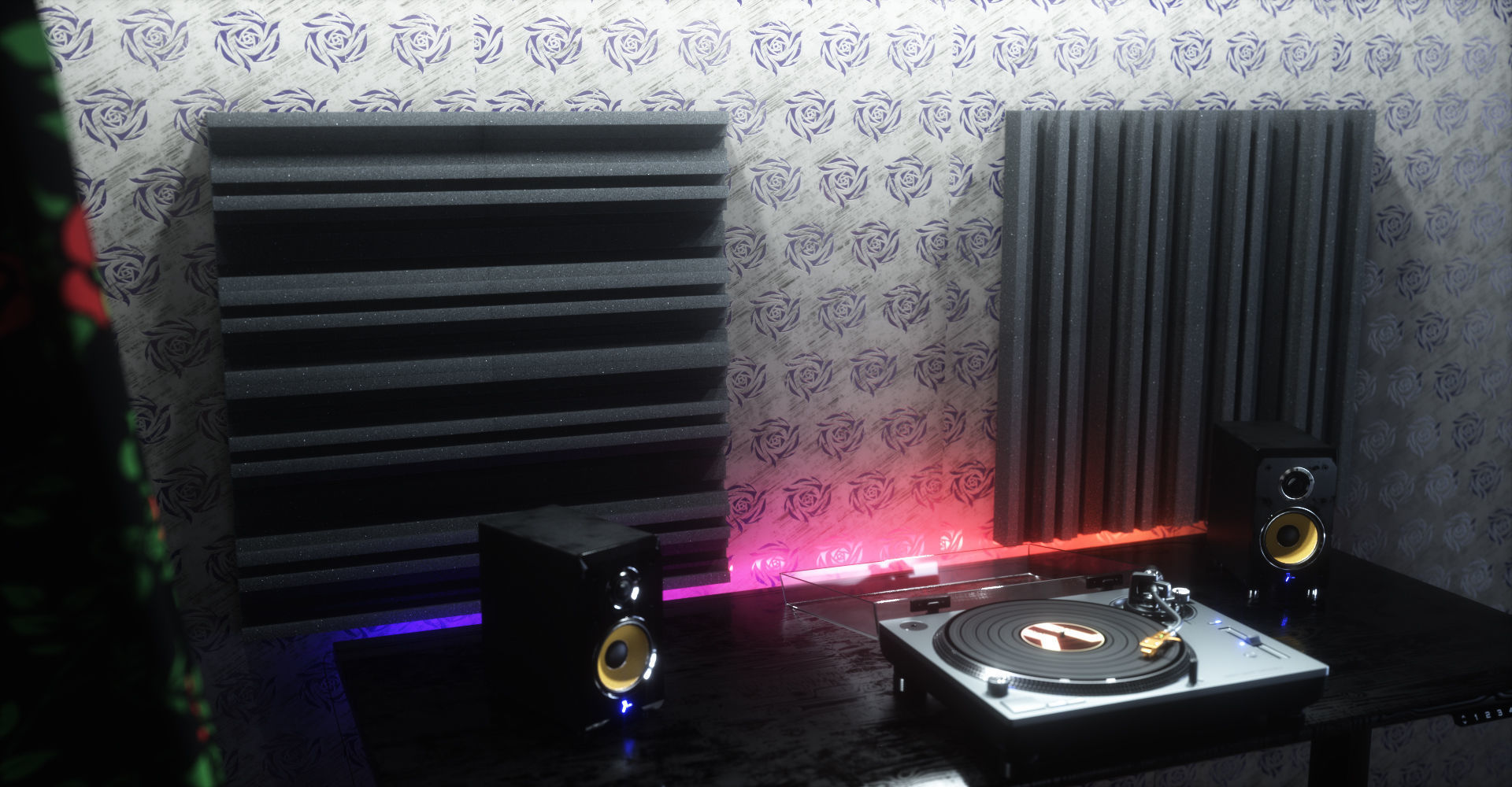 Acoustic Panels Kitbash Pack Low-poly 3D model_9