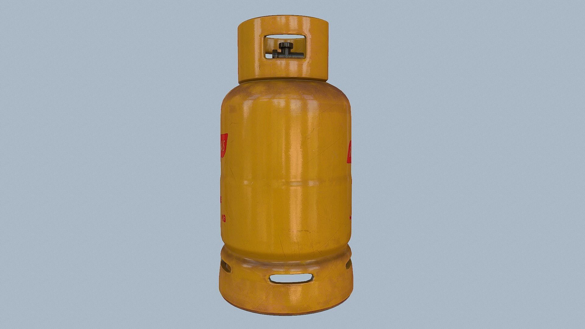 Gas Cylinder Yellow Low-poly 3D model_46