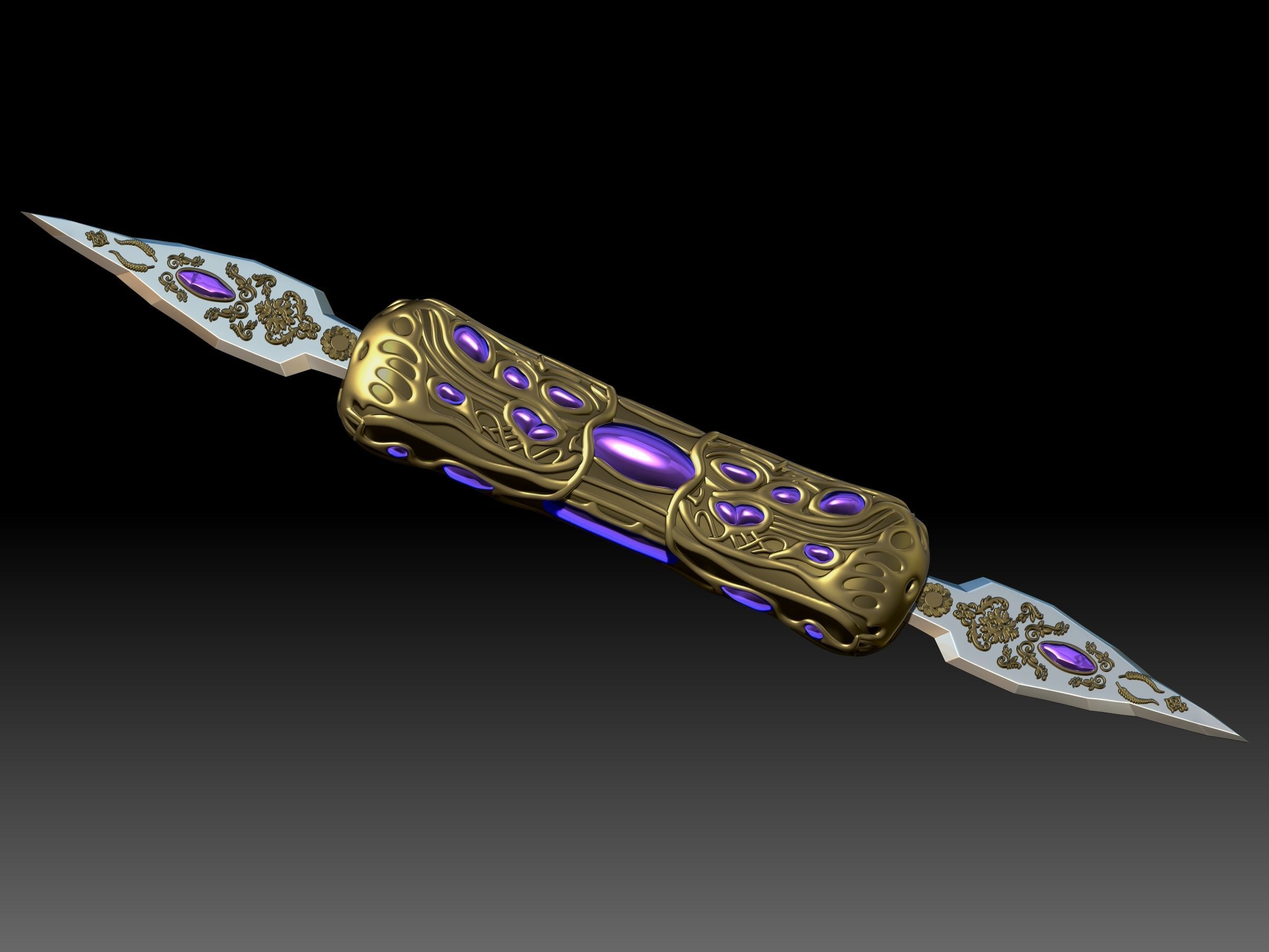 gamora pocket knife 3D print model_3