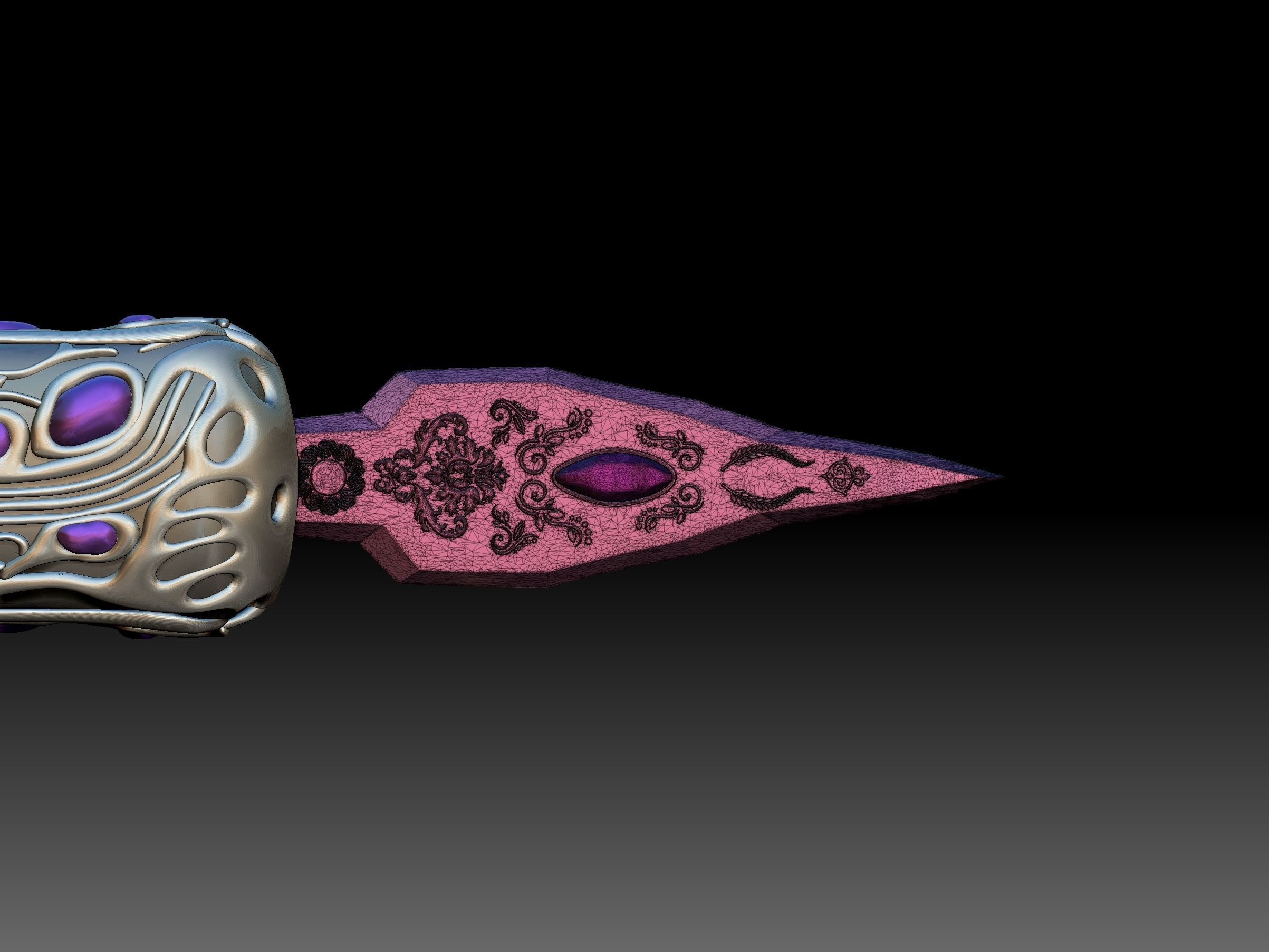 gamora pocket knife 3D print model_9