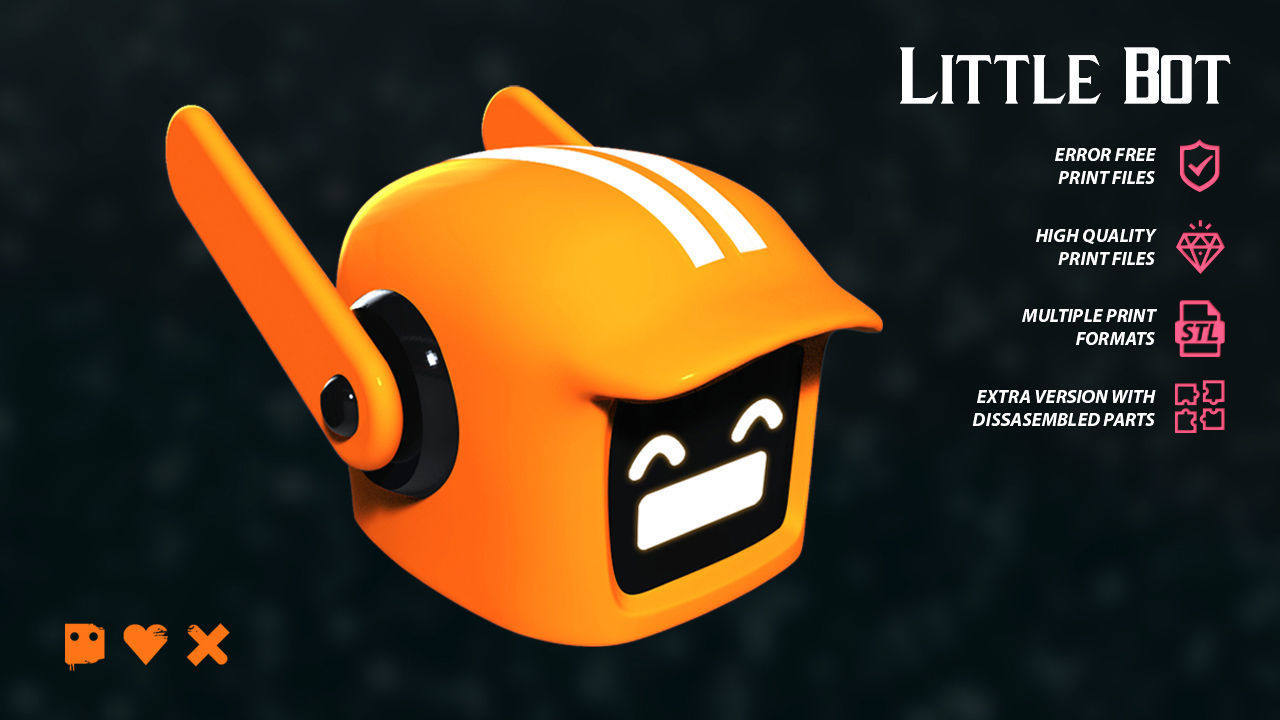 Little bot 3D print model_1