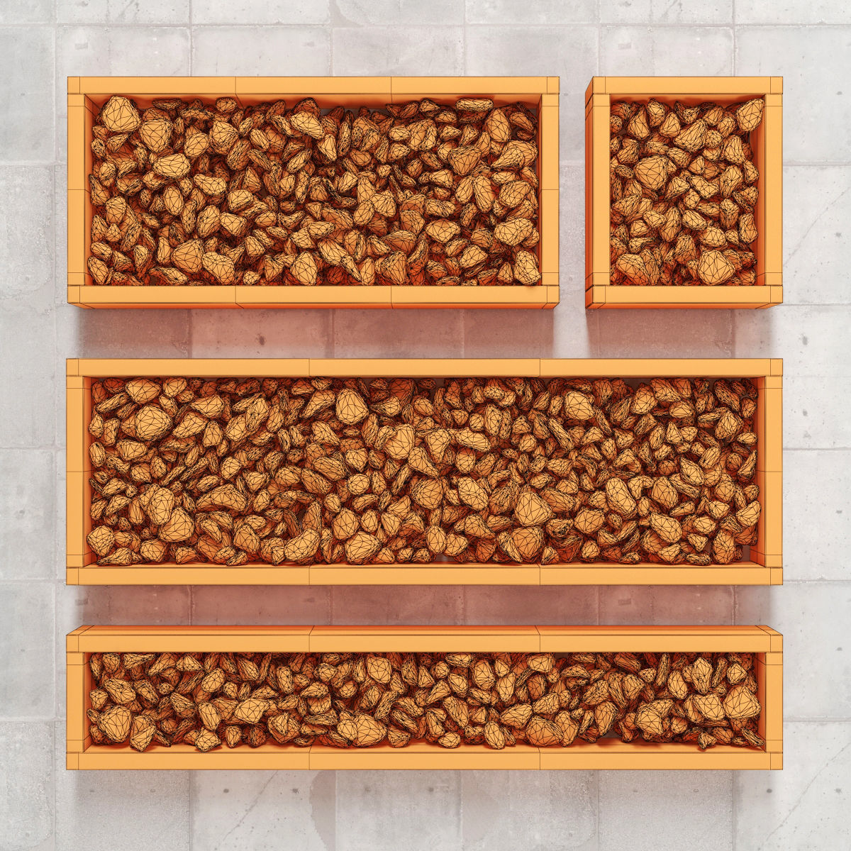 Pebble color form  3D model_4