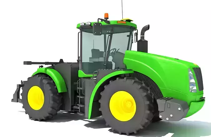 Green Tractor 3D model