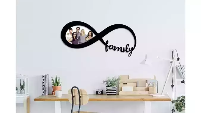 Family infinity photo frame  3D print model