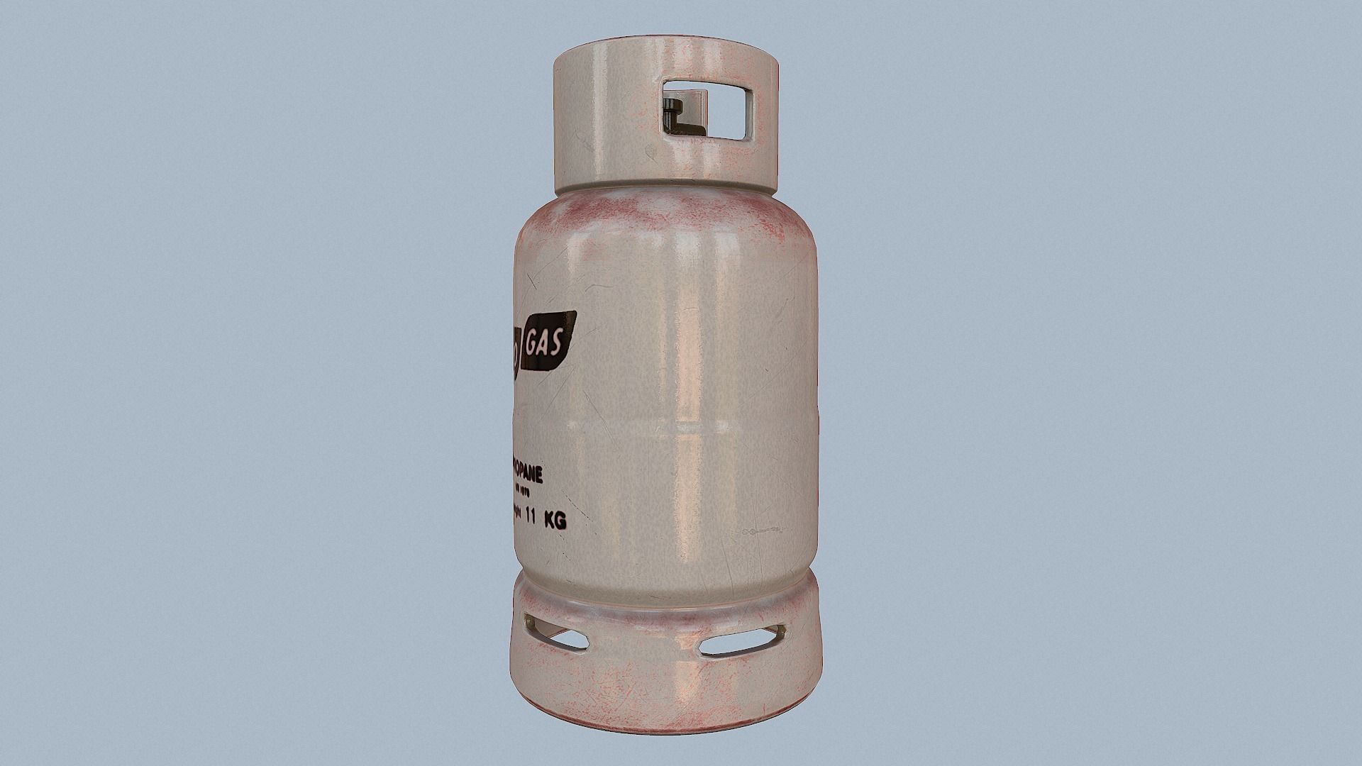 Gas Cylinder White Low-poly 3D model_43