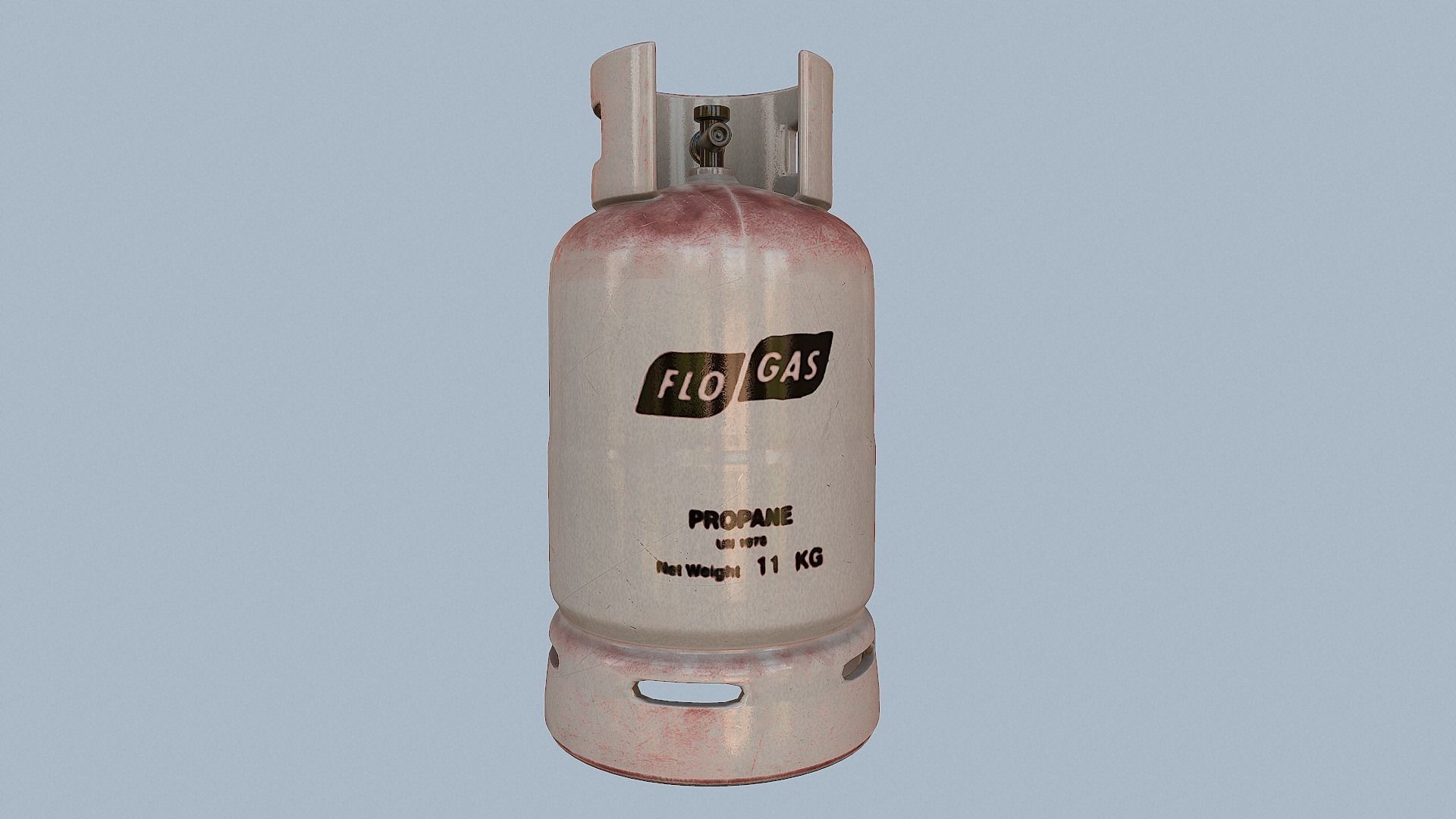 Gas Cylinder White Low-poly 3D model_61