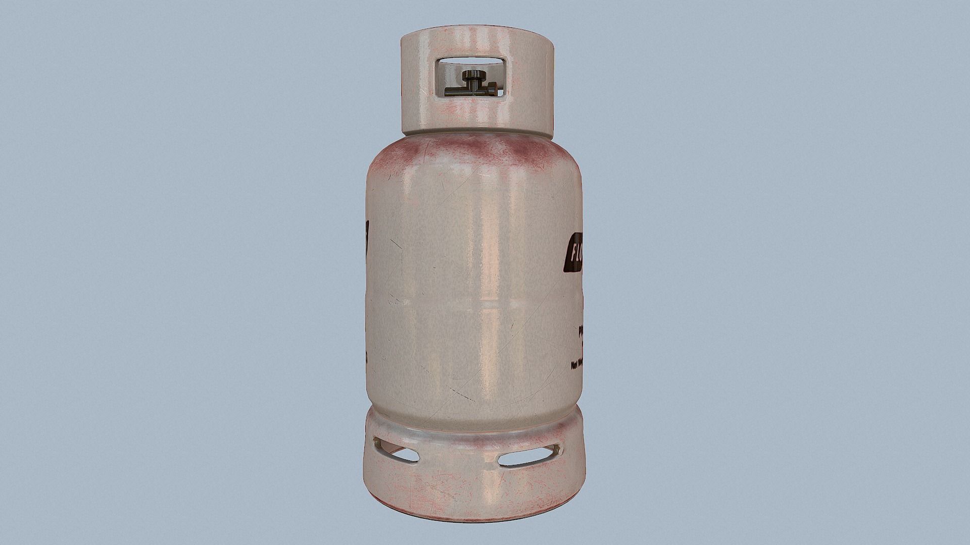 Gas Cylinder White Low-poly 3D model_18