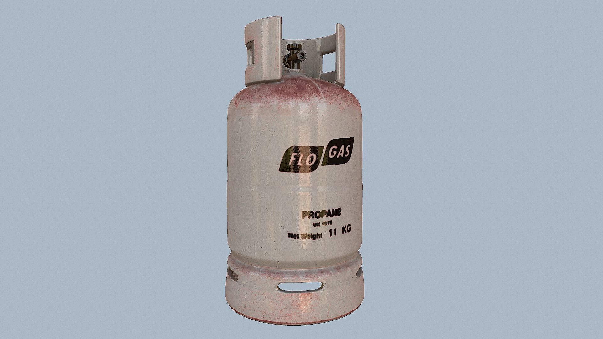 Gas Cylinder White Low-poly 3D model_59