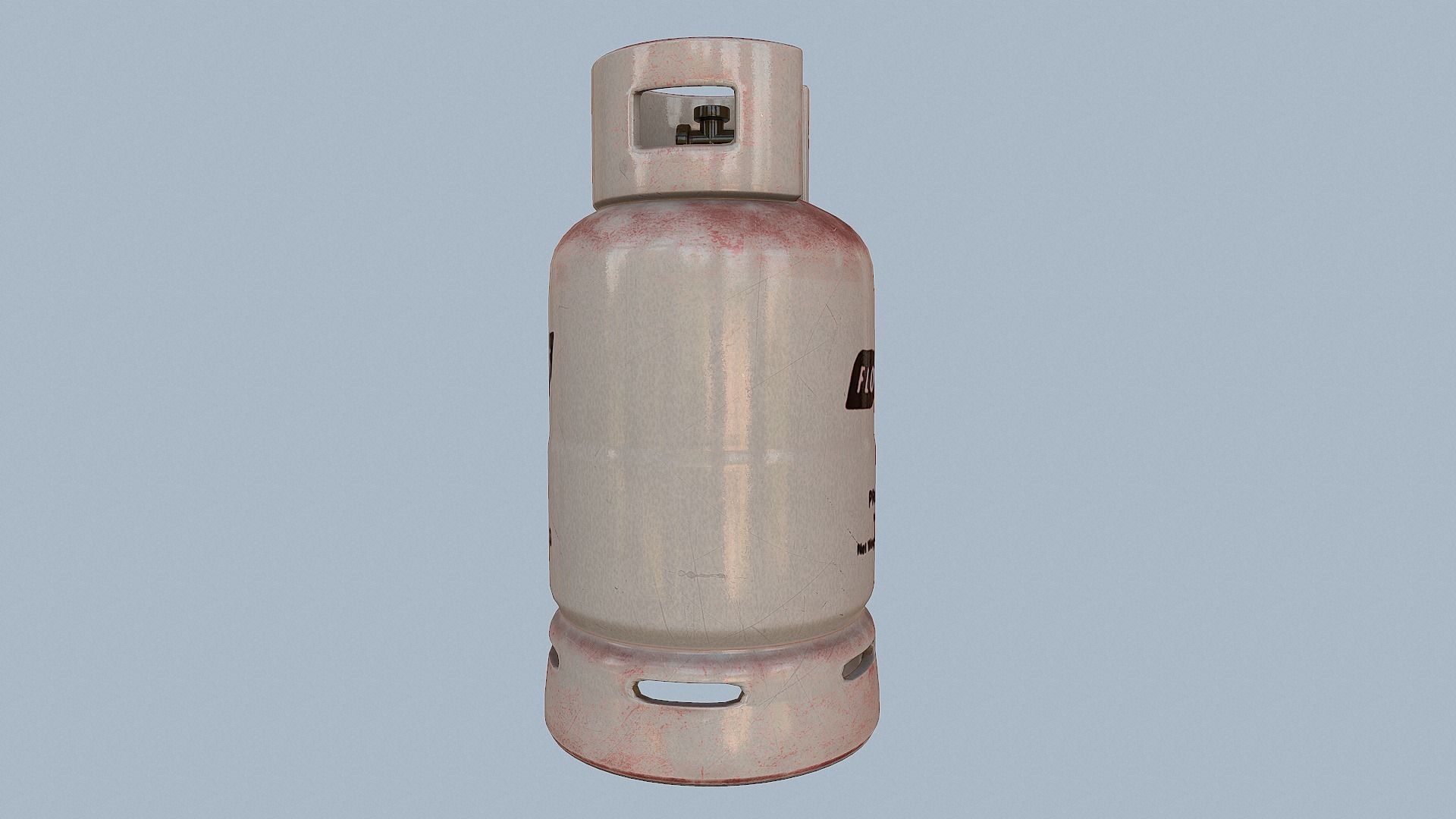Gas Cylinder White Low-poly 3D model_49