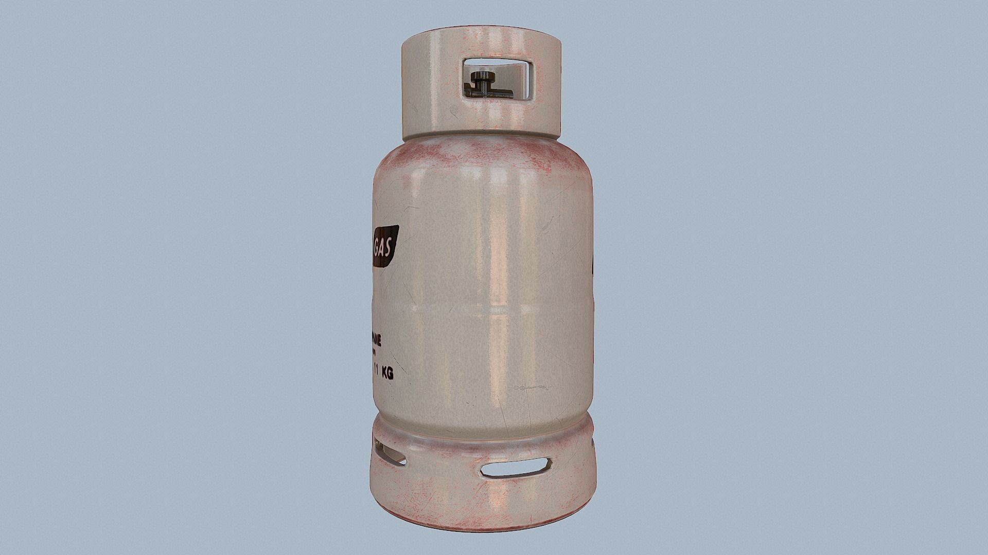 Gas Cylinder White Low-poly 3D model_45