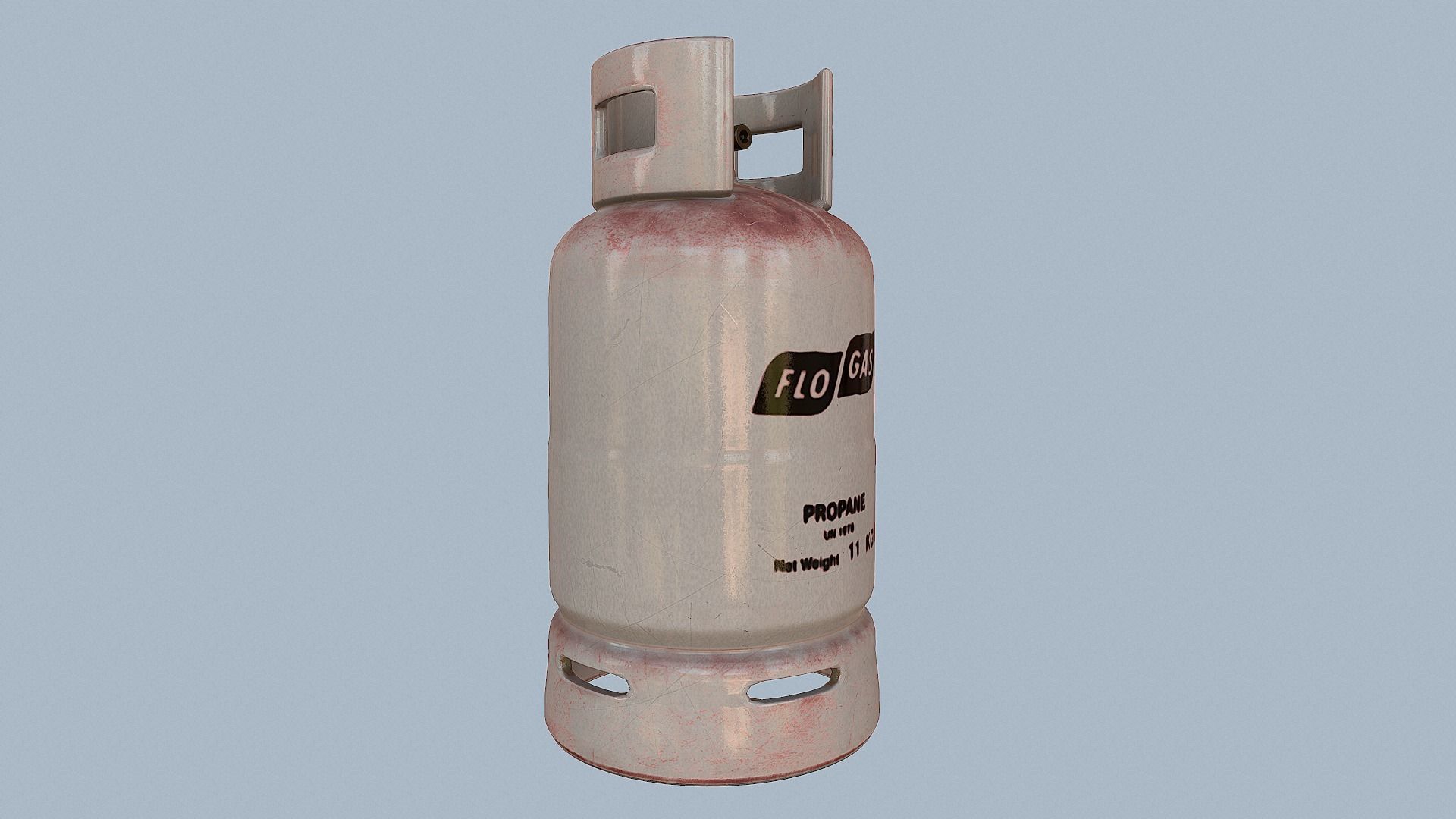 Gas Cylinder White Low-poly 3D model_55