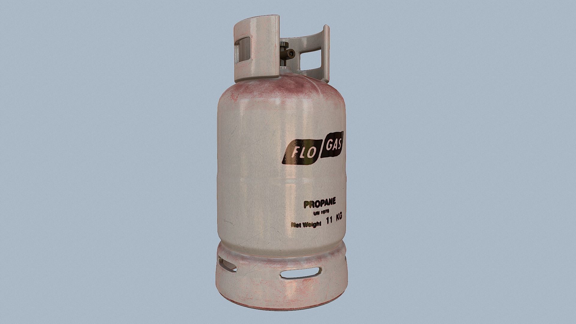 Gas Cylinder White Low-poly 3D model_57