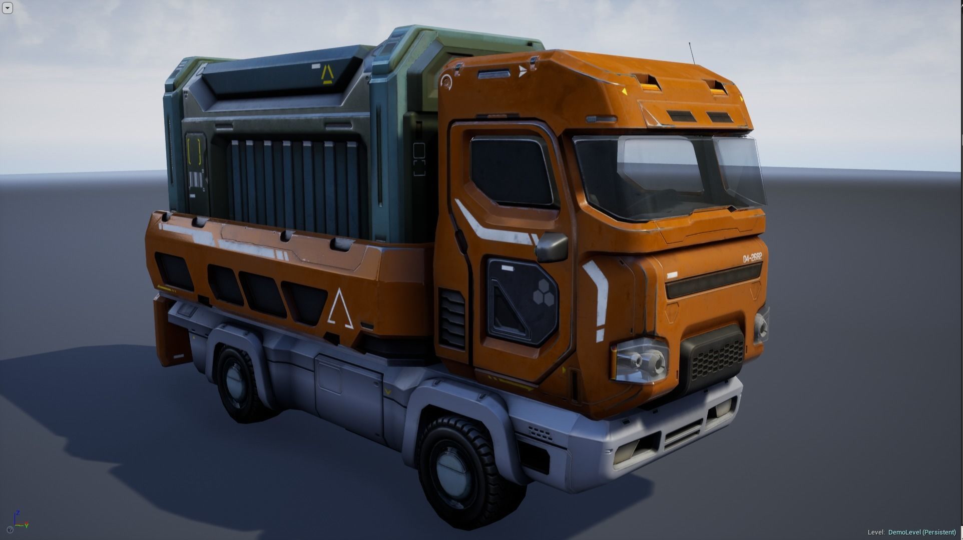 Sci-Fi Truck - game model Low-poly 3D model_11