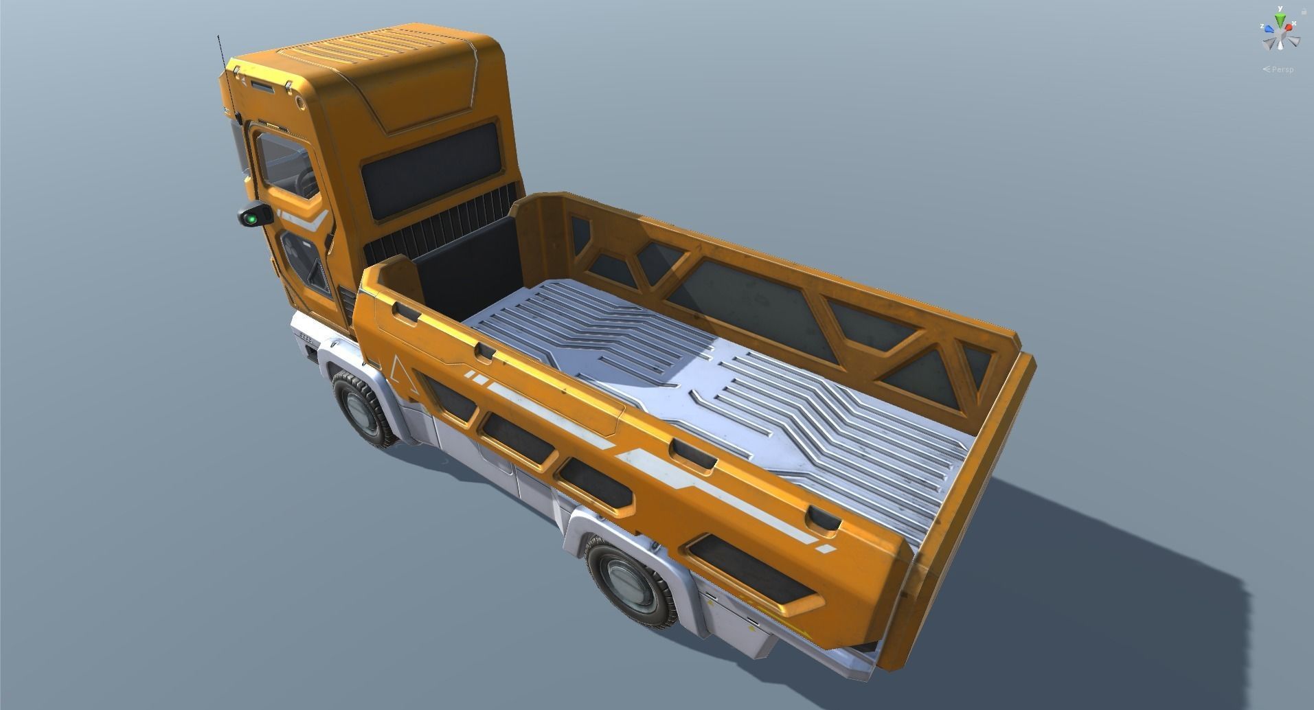 Sci-Fi Truck - game model Low-poly 3D model_37