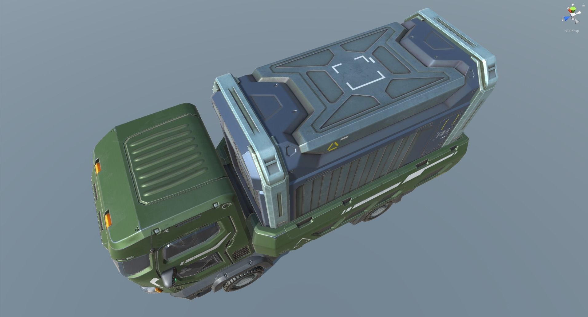 Sci-Fi Truck - game model Low-poly 3D model_31