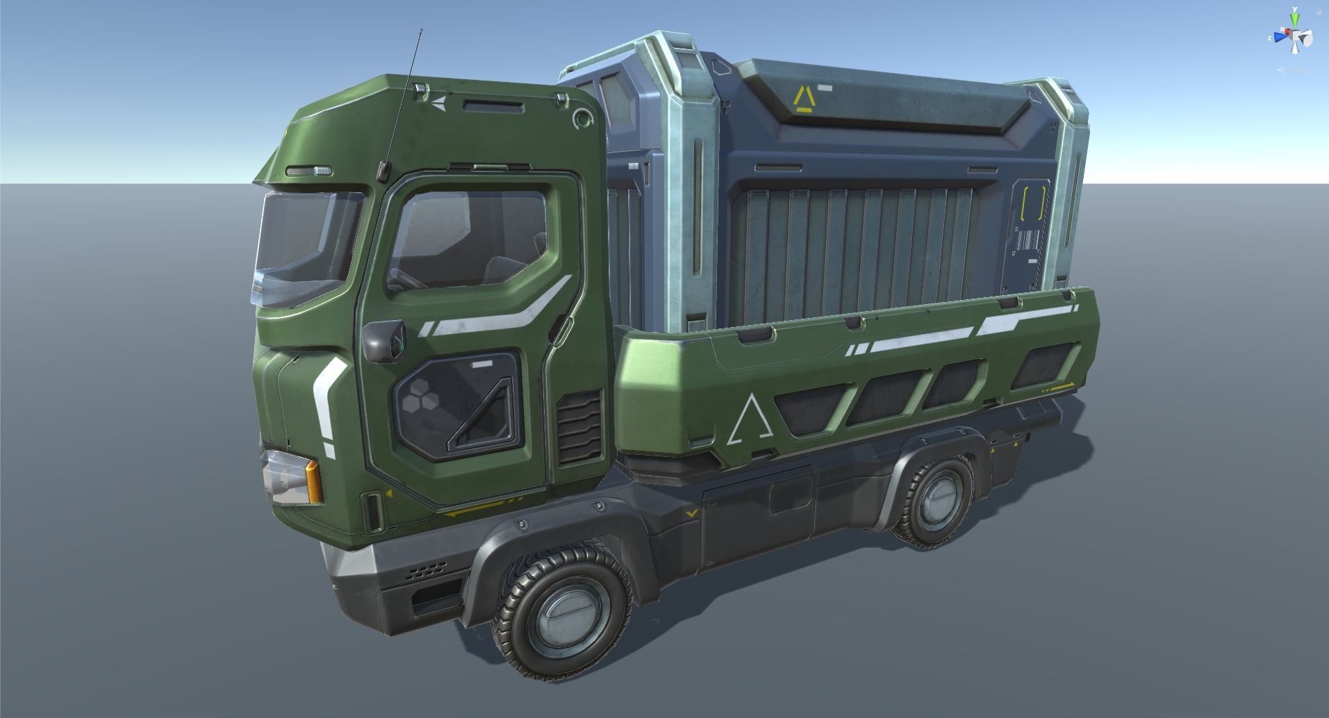 Sci-Fi Truck - game model Low-poly 3D model_30