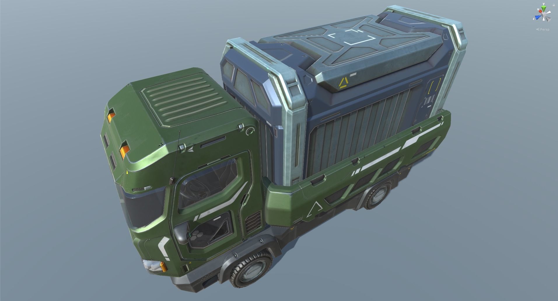 Sci-Fi Truck - game model Low-poly 3D model_28