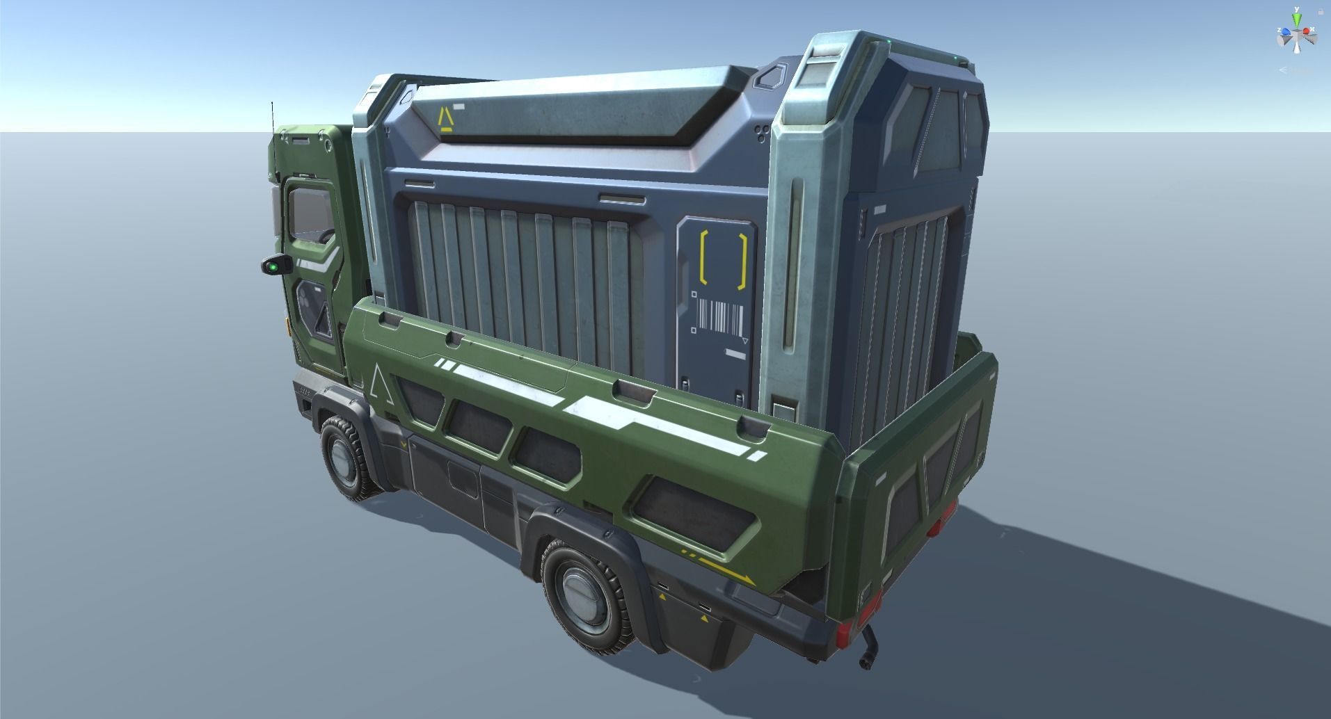 Sci-Fi Truck - game model Low-poly 3D model_27