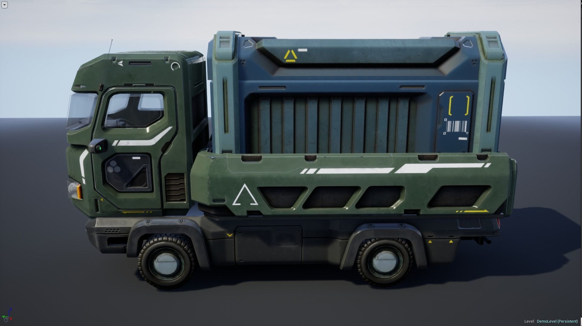 Sci-Fi Truck - game model Low-poly 3D model_6
