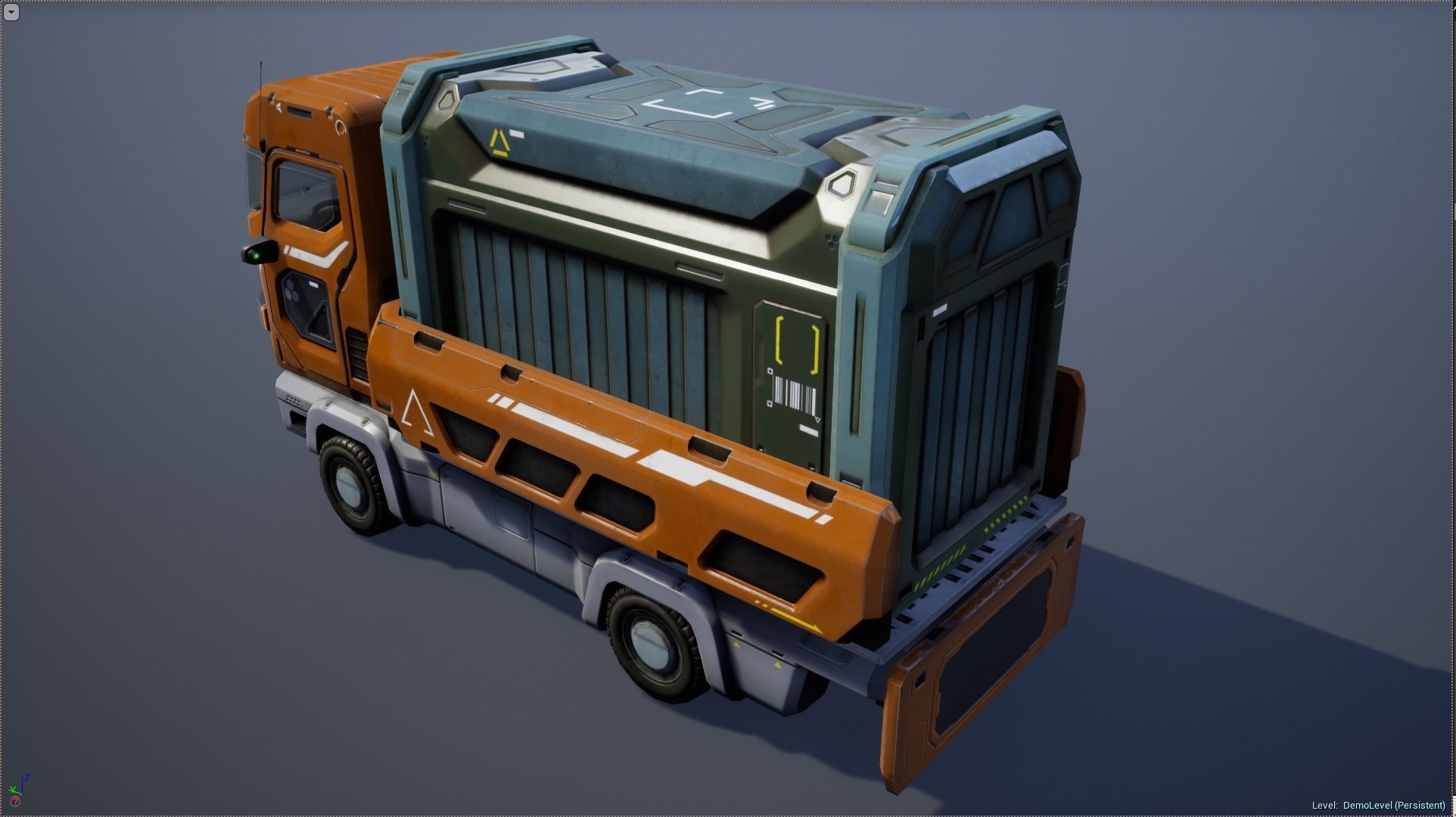 Sci-Fi Truck - game model Low-poly 3D model_16