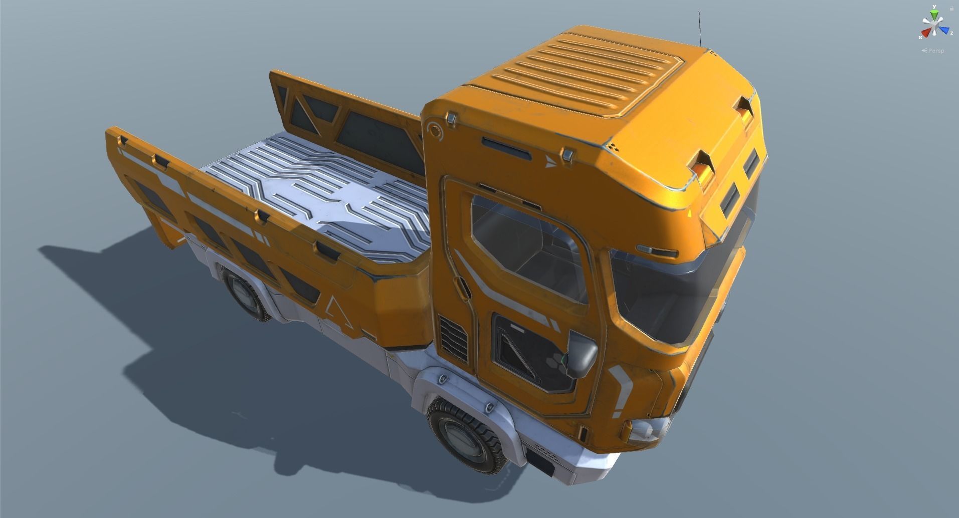 Sci-Fi Truck - game model Low-poly 3D model_39