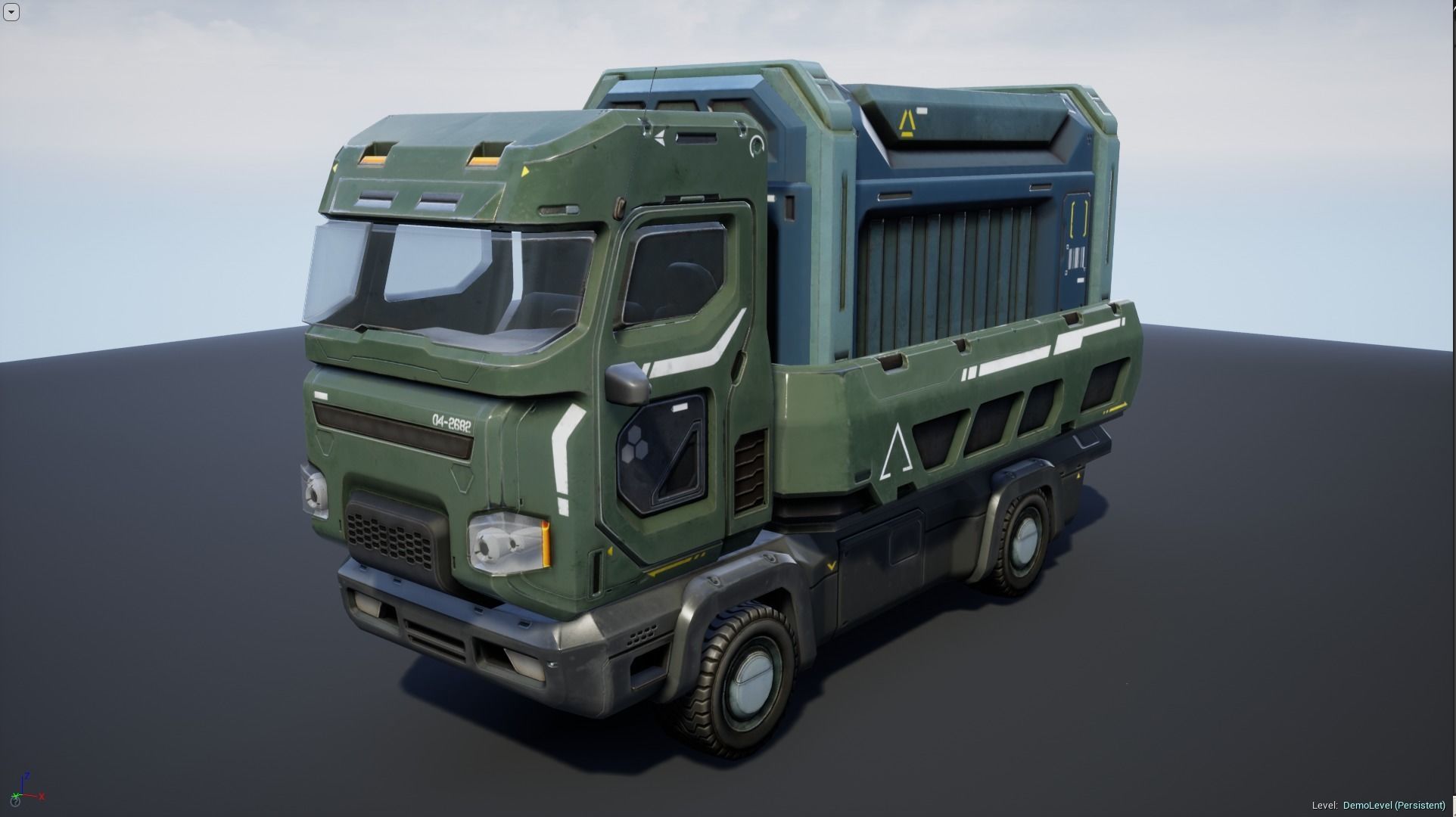 Sci-Fi Truck - game model Low-poly 3D model_5