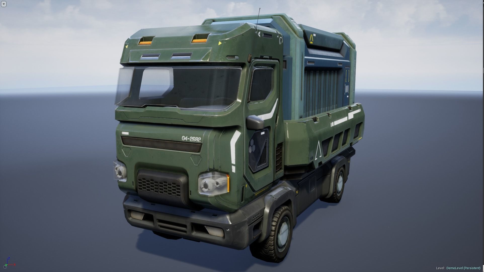 Sci-Fi Truck - game model Low-poly 3D model_4
