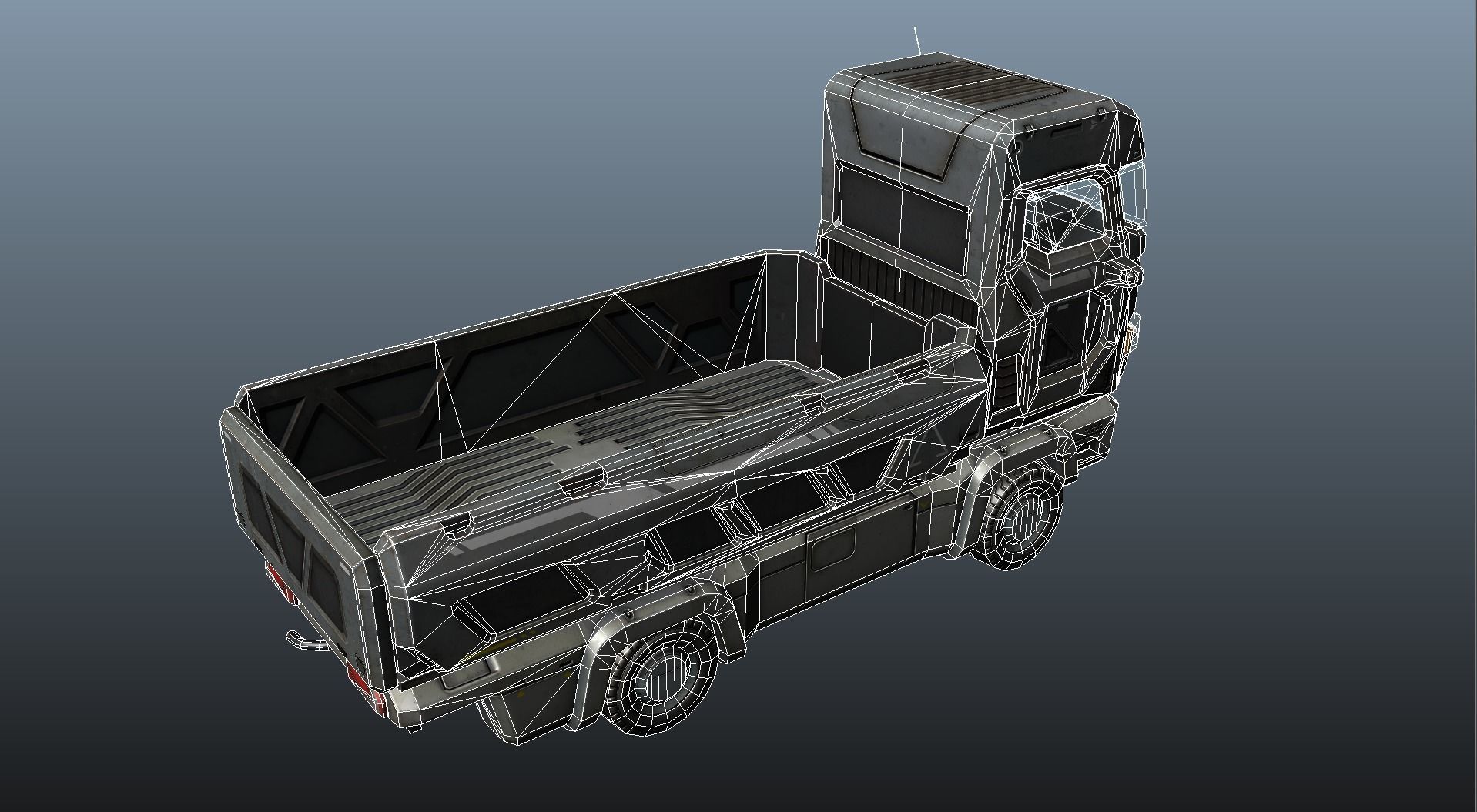 Sci-Fi Truck - game model Low-poly 3D model_22