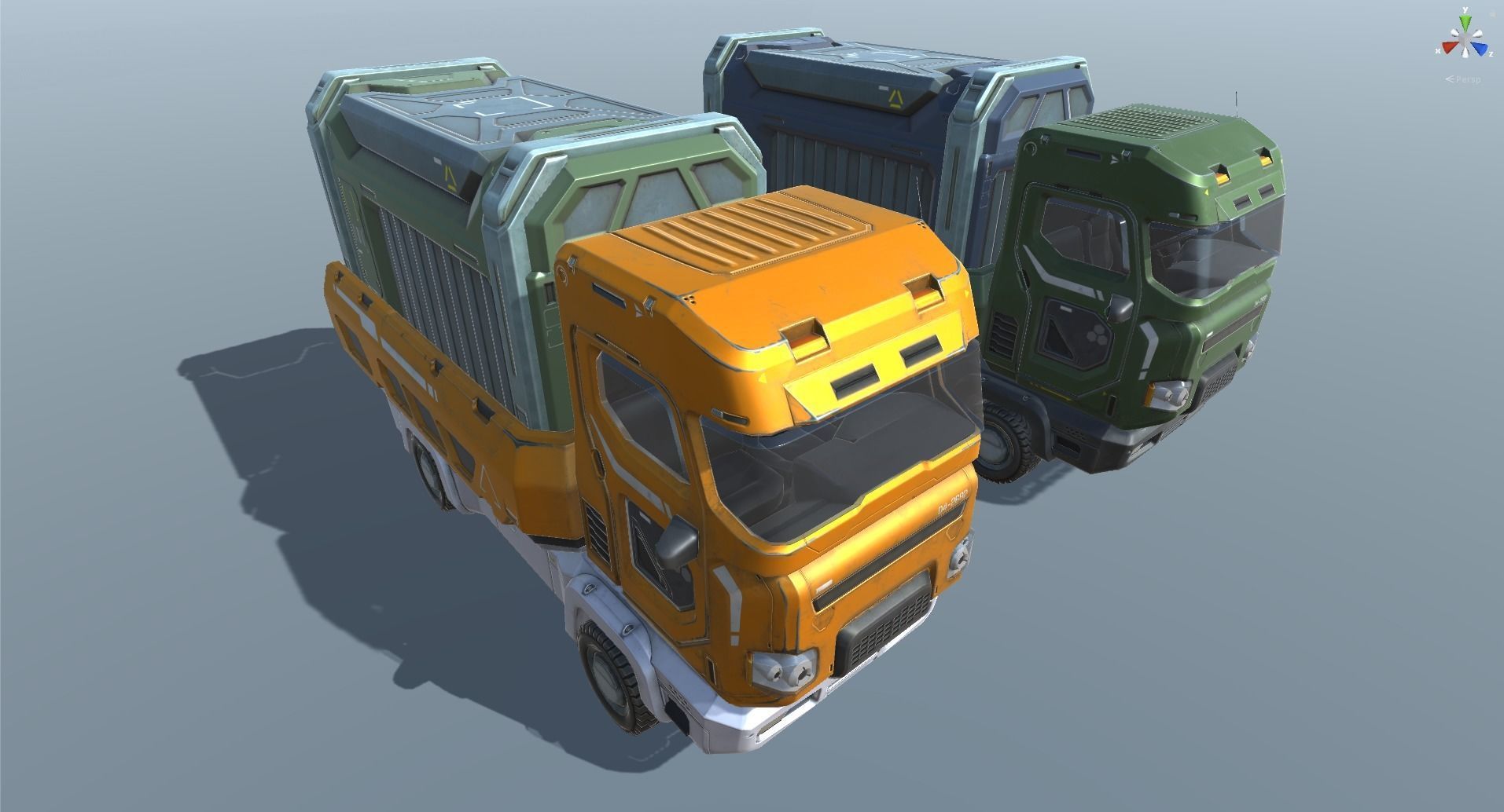 Sci-Fi Truck - game model Low-poly 3D model_42