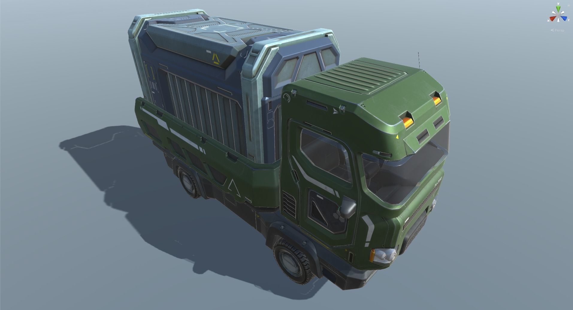 Sci-Fi Truck - game model Low-poly 3D model_29
