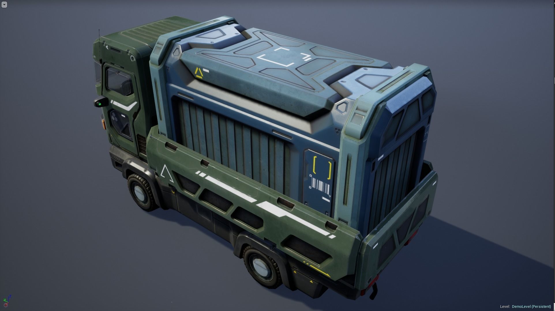 Sci-Fi Truck - game model Low-poly 3D model_7