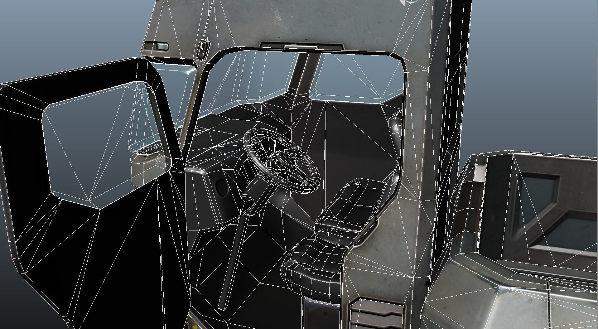 Sci-Fi Truck - game model Low-poly 3D model_23