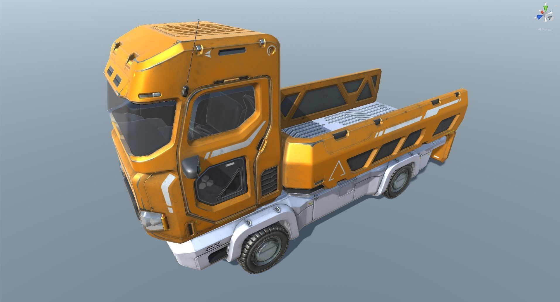 Sci-Fi Truck - game model Low-poly 3D model_40
