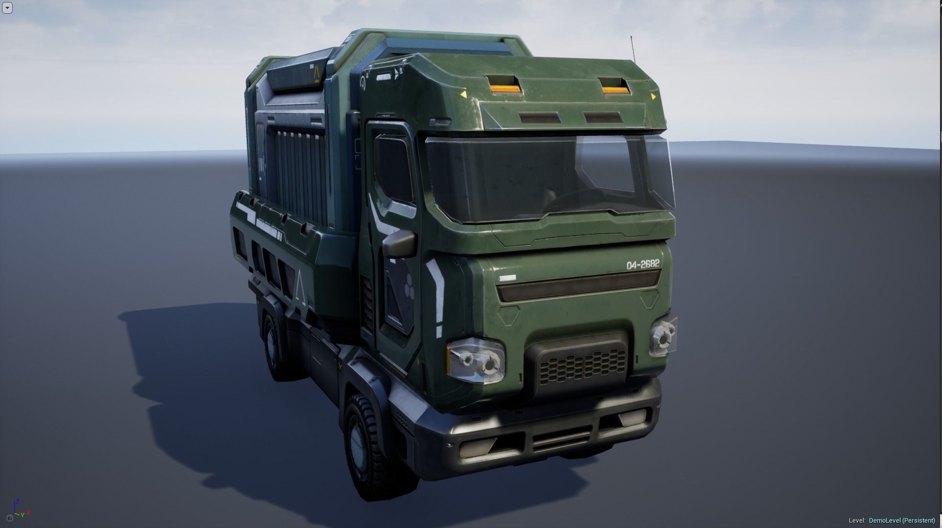 Sci-Fi Truck - game model Low-poly 3D model_3