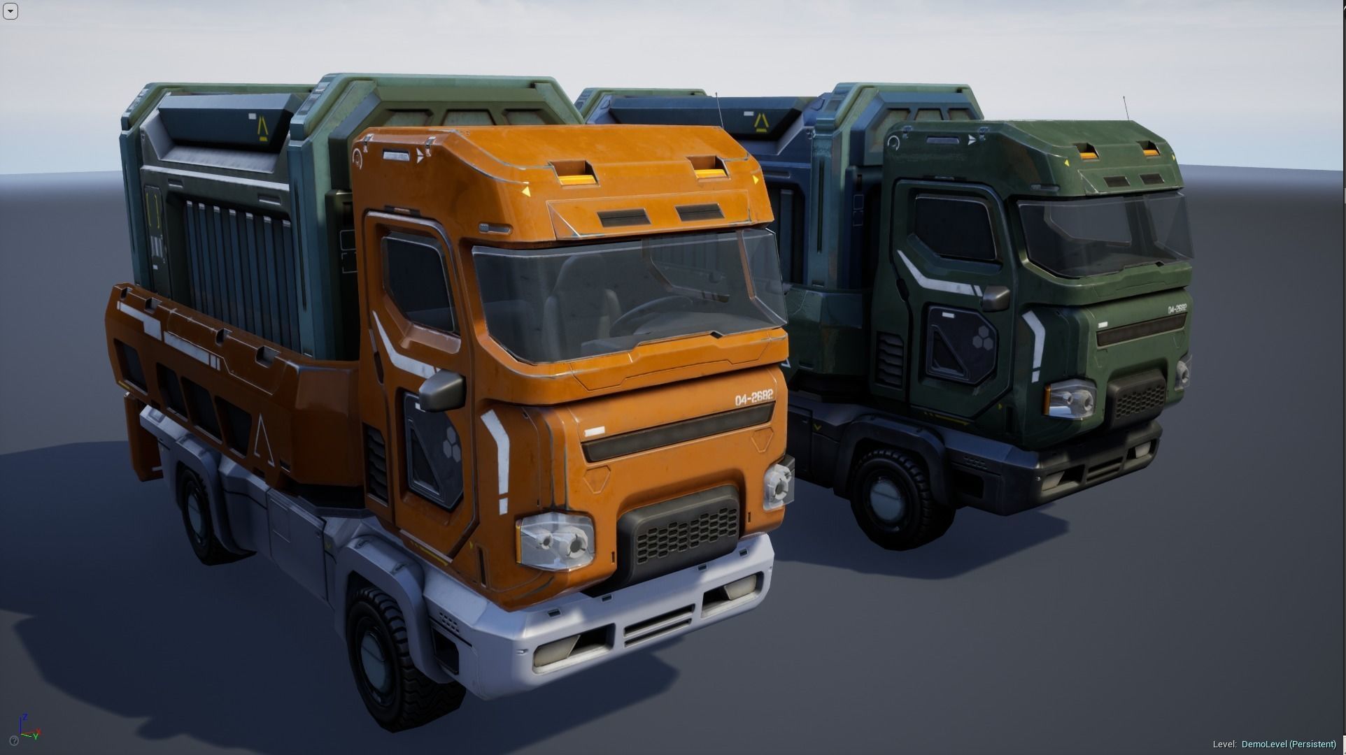Sci-Fi Truck - game model Low-poly 3D model_1