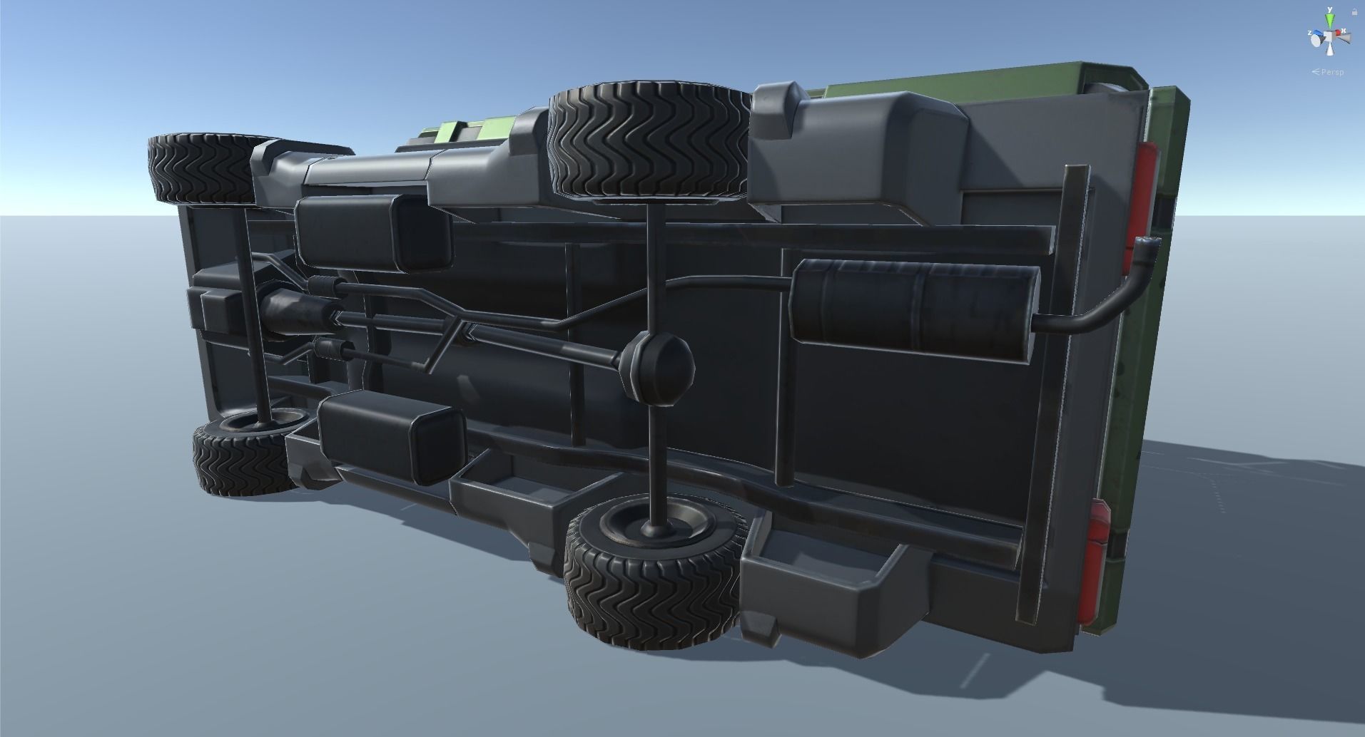 Sci-Fi Truck - game model Low-poly 3D model_33