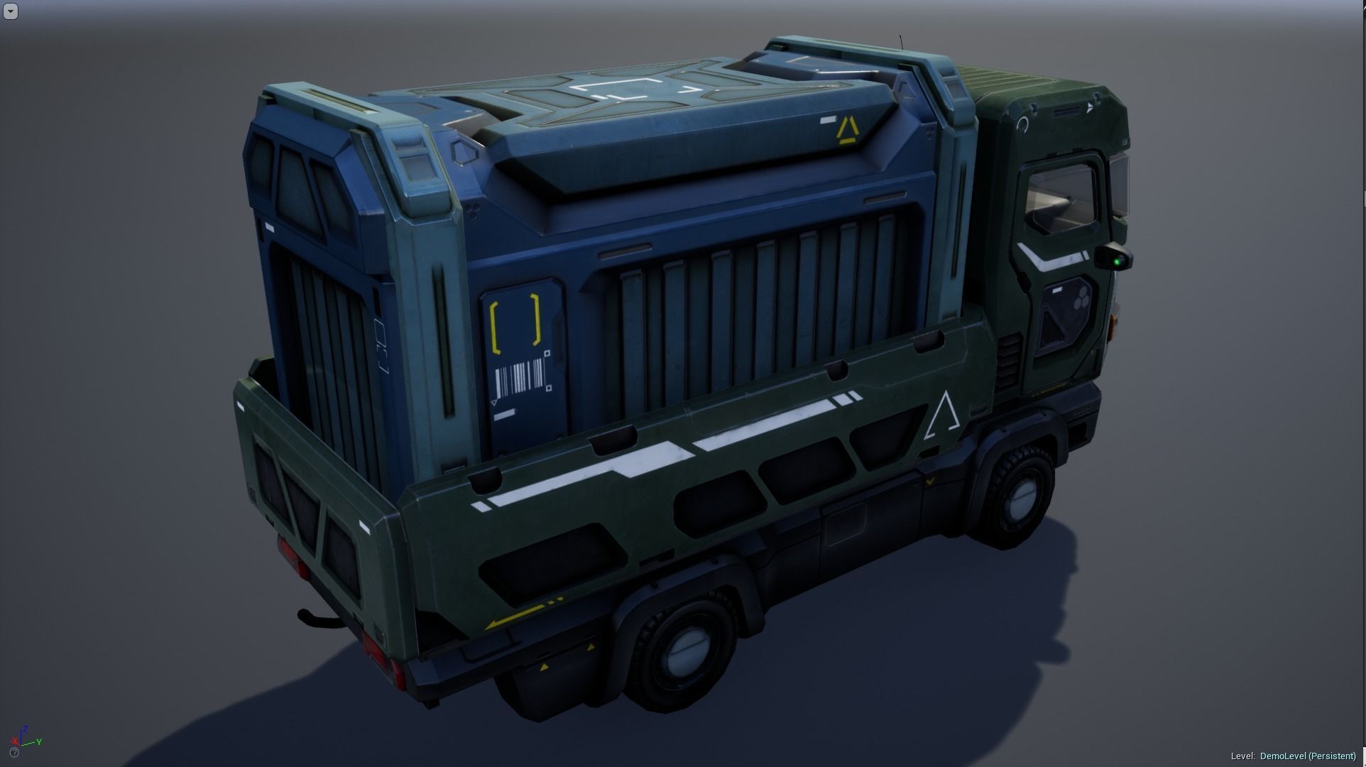 Sci-Fi Truck - game model Low-poly 3D model_8