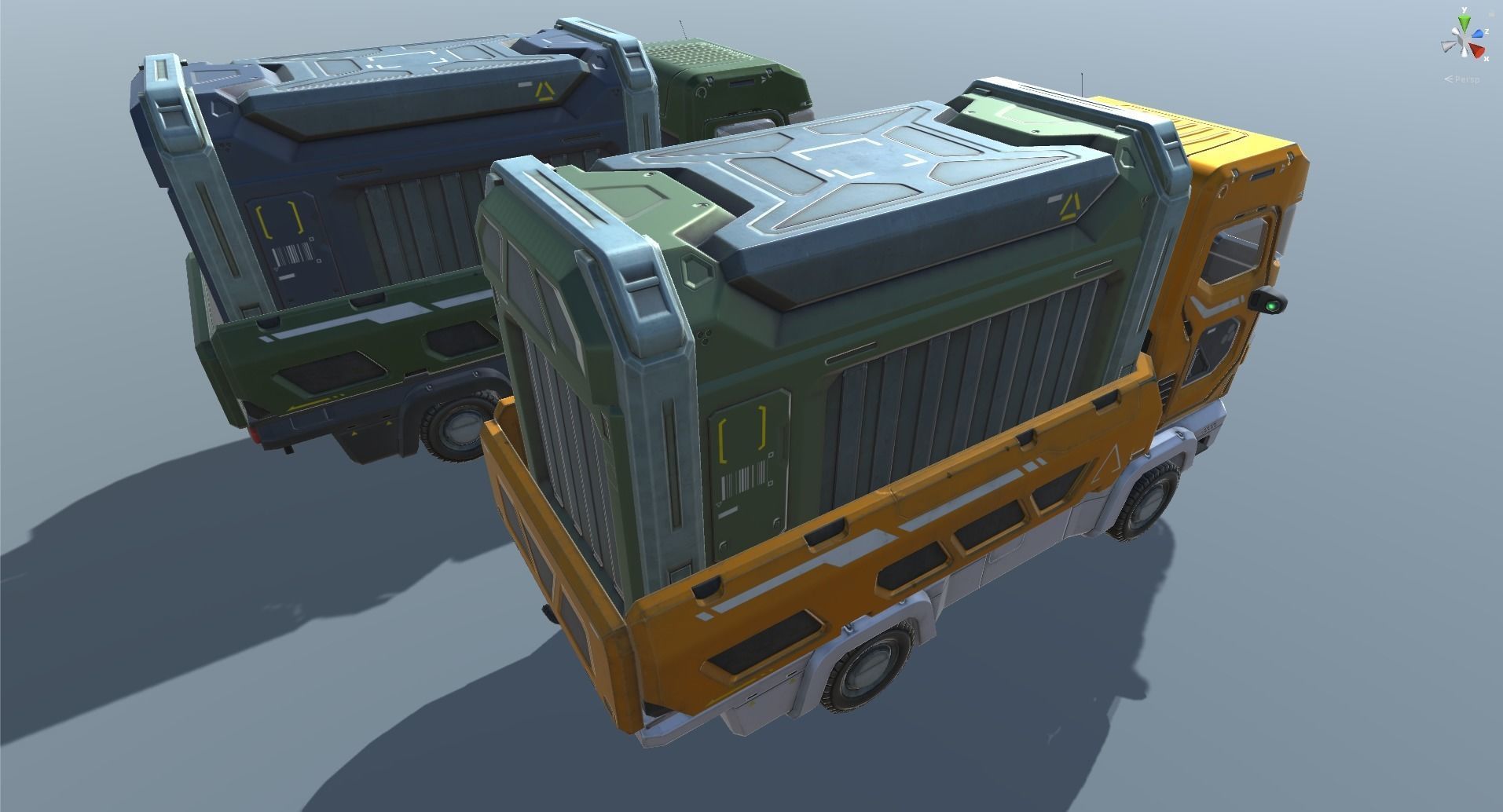 Sci-Fi Truck - game model Low-poly 3D model_44