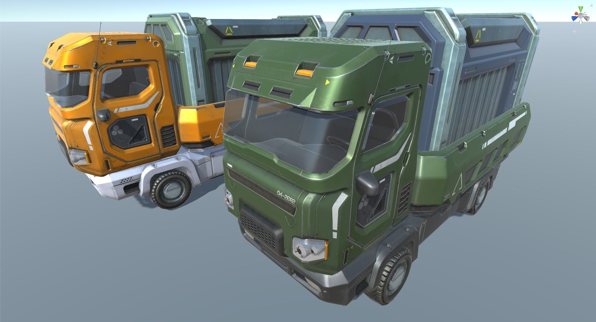 Sci-Fi Truck - game model Low-poly 3D model_43
