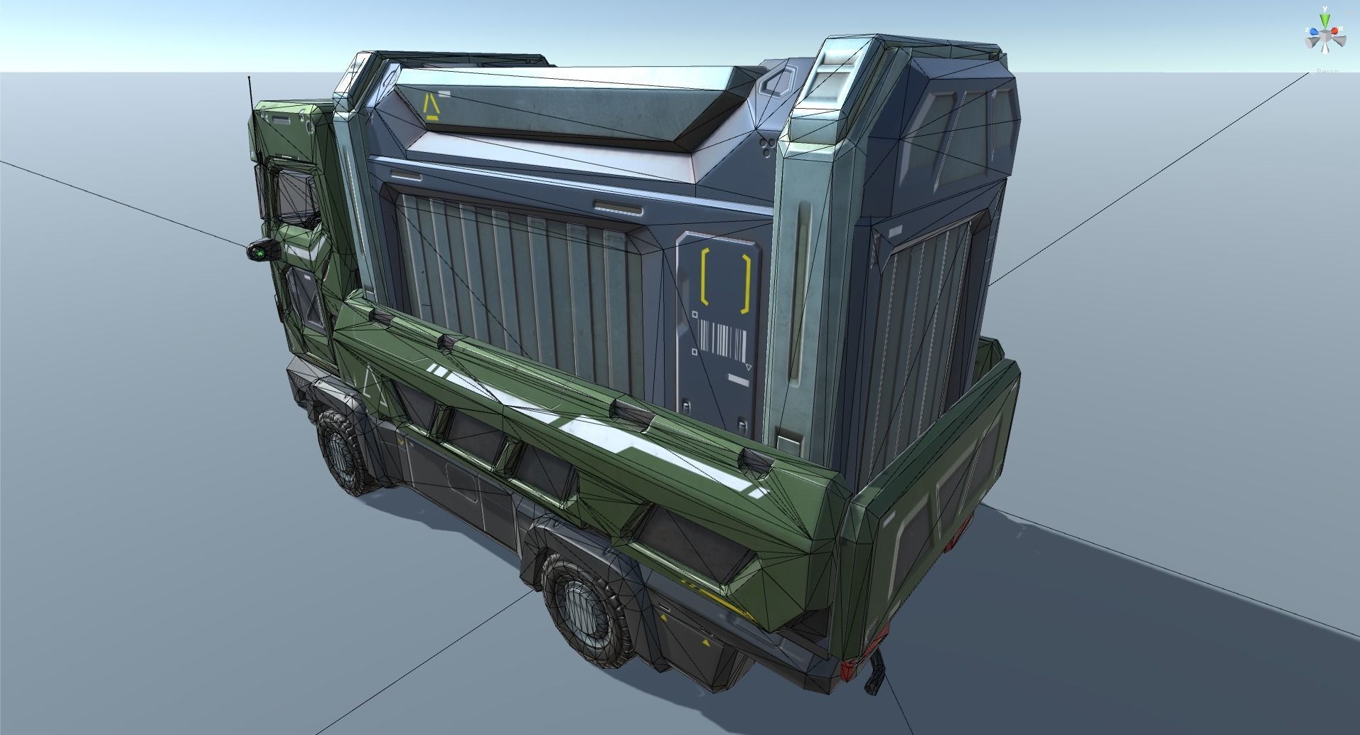 Sci-Fi Truck - game model Low-poly 3D model_35