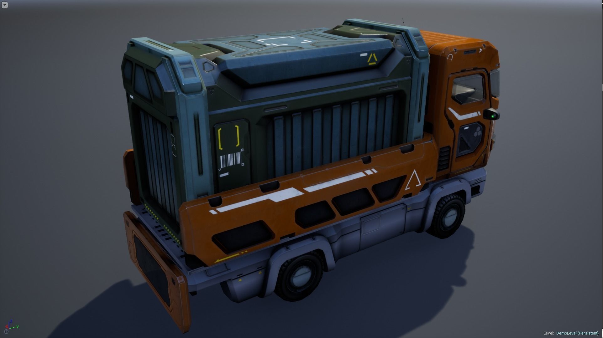 Sci-Fi Truck - game model Low-poly 3D model_15