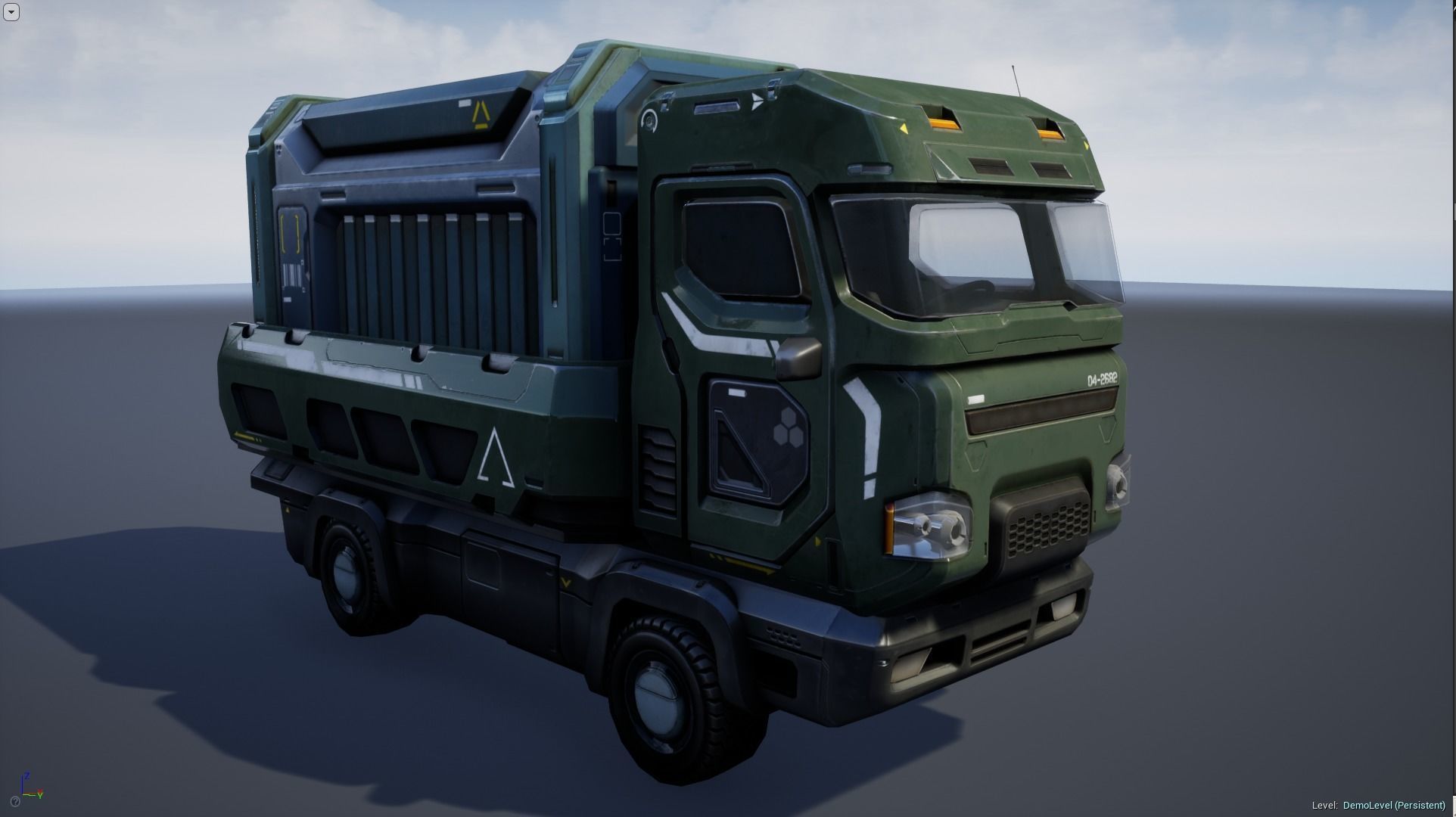 Sci-Fi Truck - game model Low-poly 3D model_2