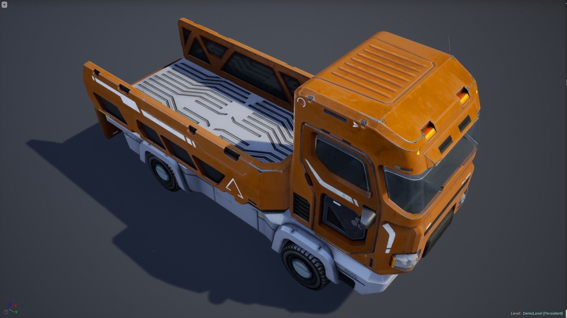 Sci-Fi Truck - game model Low-poly 3D model_13