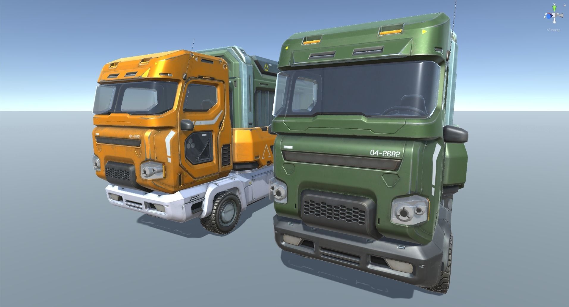 Sci-Fi Truck - game model Low-poly 3D model_41