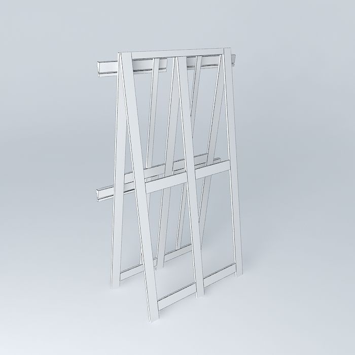 Artist's Easel Free 3D model_4